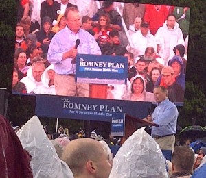 David Joyce speaks at a Romney rally